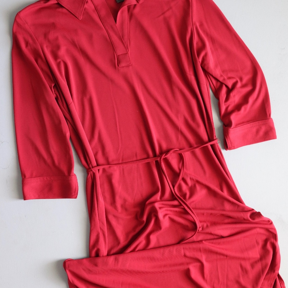 Women's Size 8 Red Tie Waist Dress